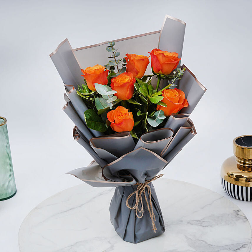 Bouquet Of Orange Roses: Flower Bouquets to Sharjah