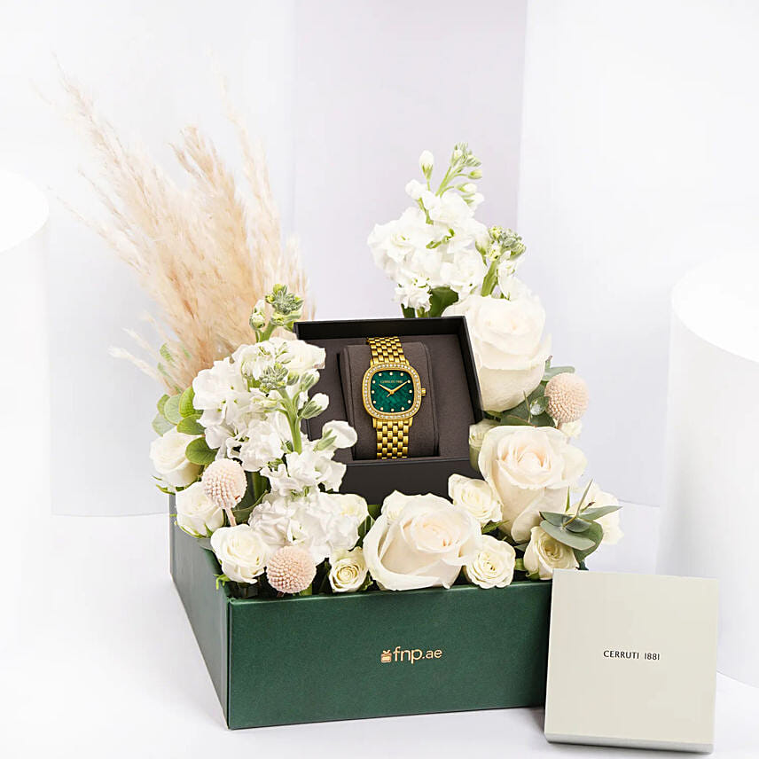 Cerruti 1881 Rose Gold Green Mop Watch For Her: 