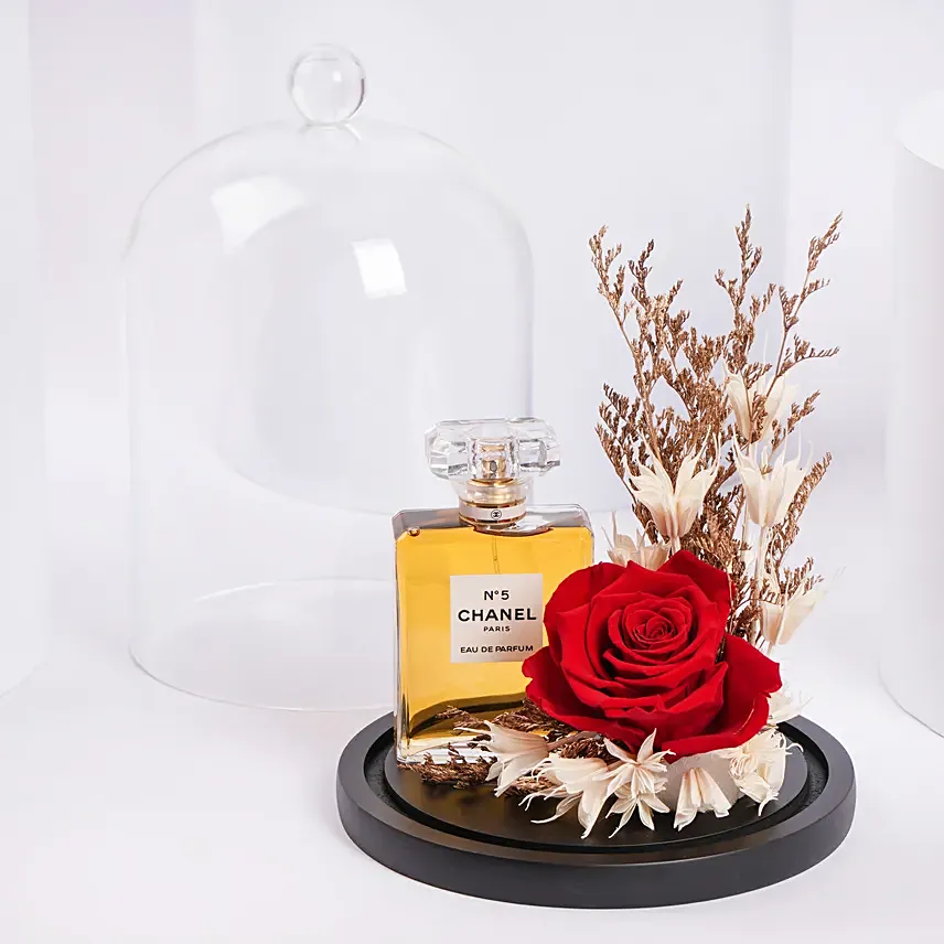 Chanel No 5 Eau De Parfum 100Ml With Forever Rose: New Arrival-branded-gifts