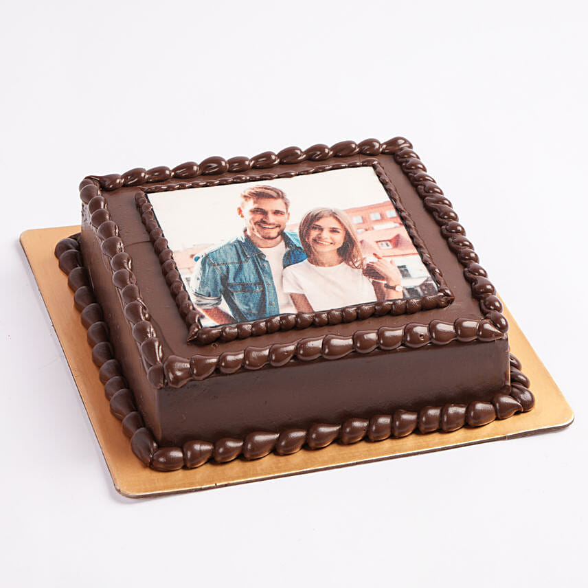 Enticing Love Photo Cake: Wedding Anniversary Cake