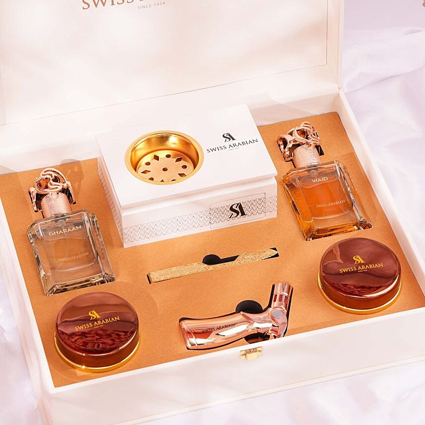 Swiss Arabian Perfume Gift set with different type of fragrance inside gift box