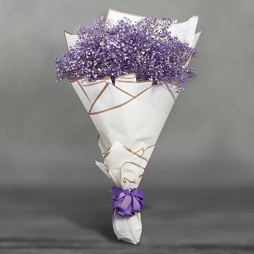 Grand Posy Of Purple Gypso: Purple Flower Bouquets