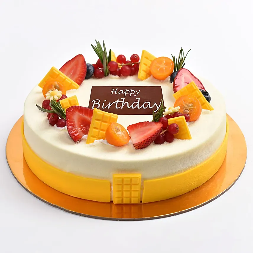 Half Kg Vanilla Berry Cake For Birthday: Vanilla Cakes