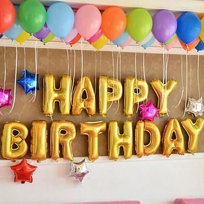 Happy Birthday Colourful Balloon Decor: Gifts to Fujairah