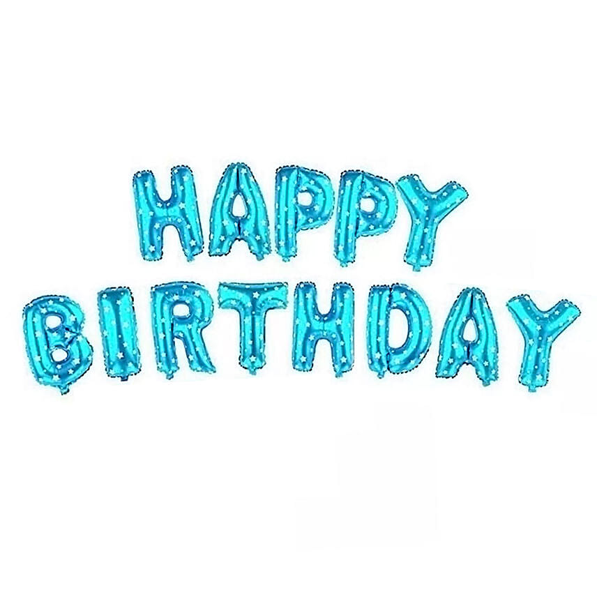 Happy Birthday Letter Blue Balloons: Helium Balloons Delivery