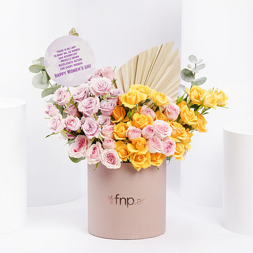 Happy Womens Day Flowers Box: Women's Day Flowers