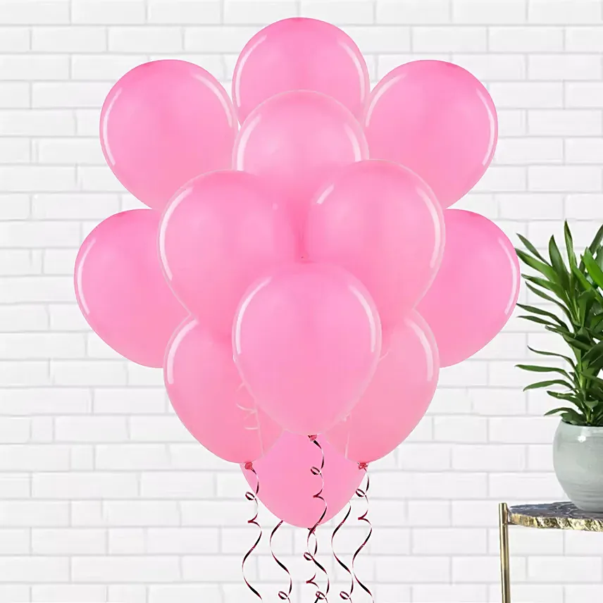 Helium Filled Pink Latex Balloons: Helium Balloons Delivery