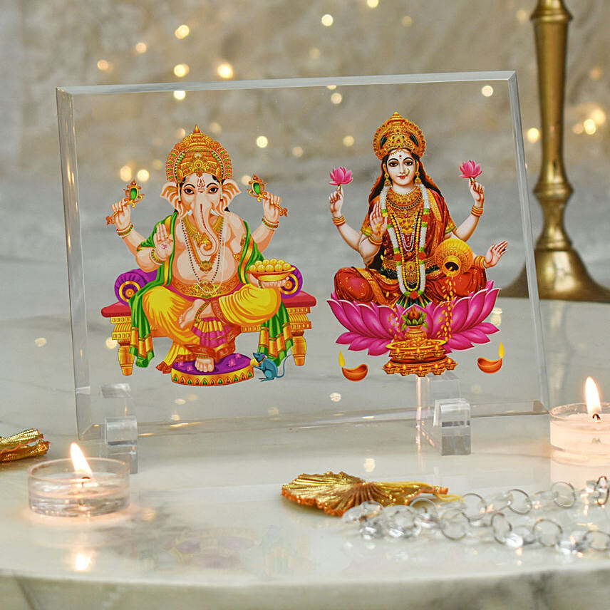 Laxmi Ganesha Acrylic Plaque: Ganesh Murti , Dubai