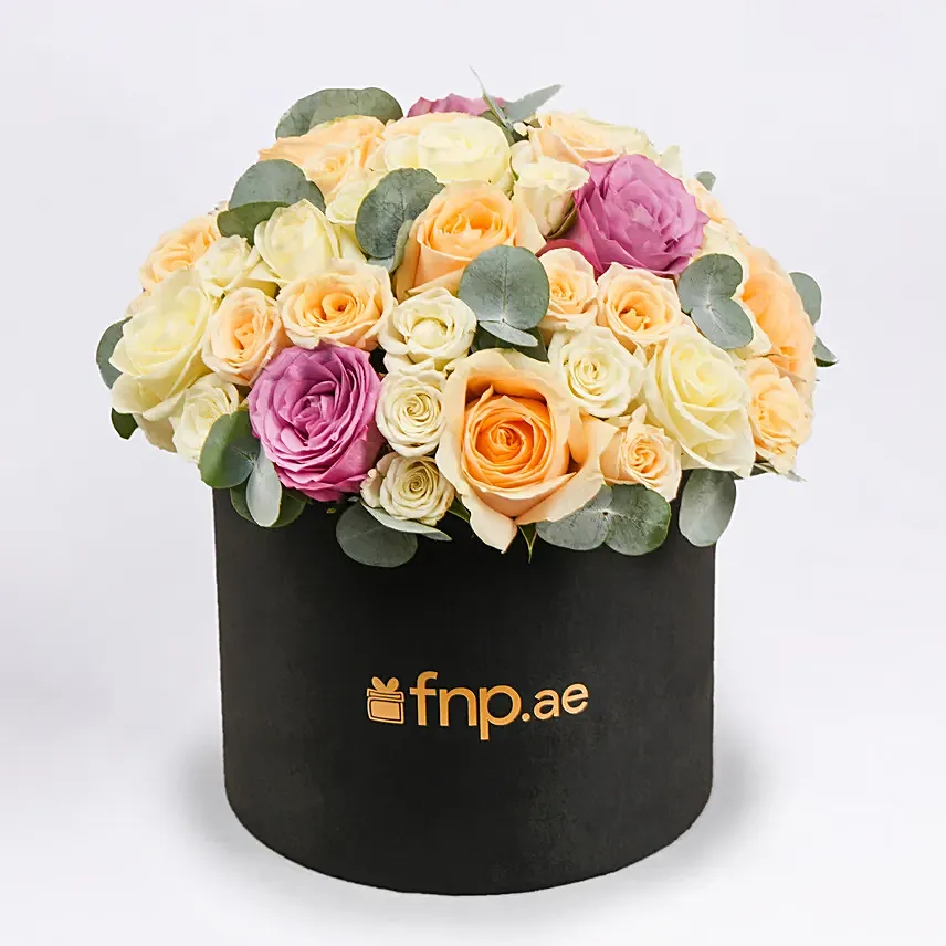 Mix Roses in Black Box: 