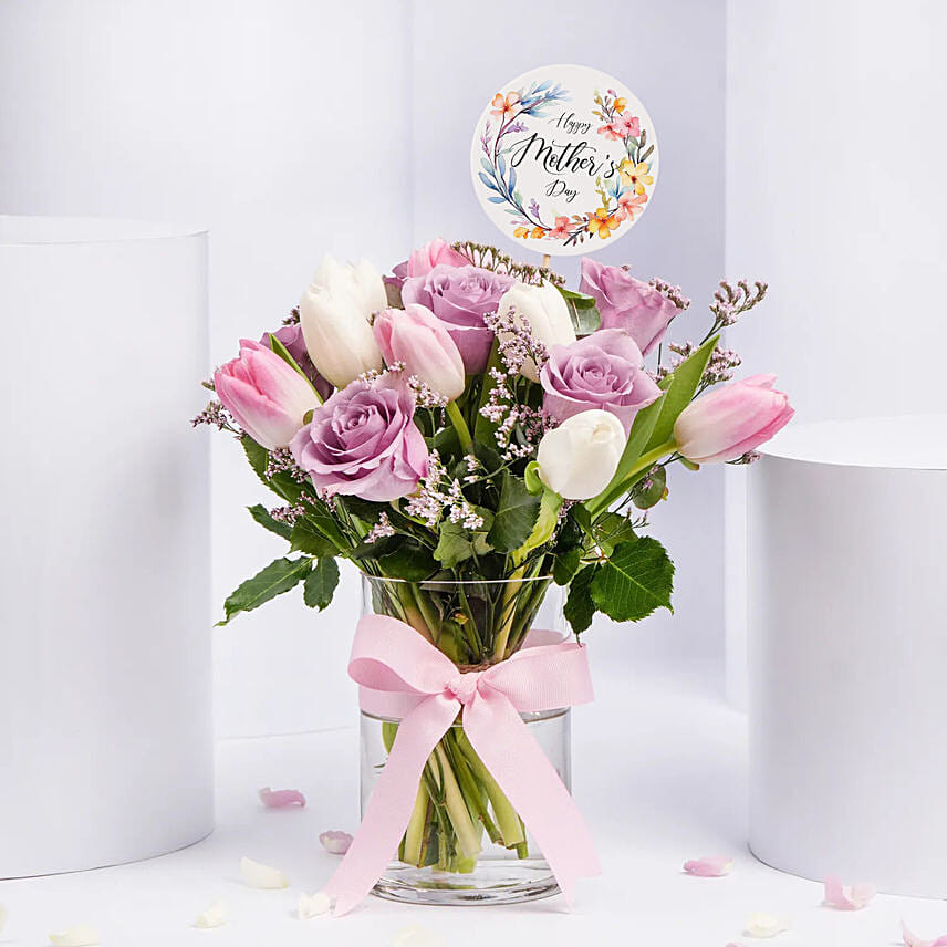 Tender Love Roses And Tulips: 