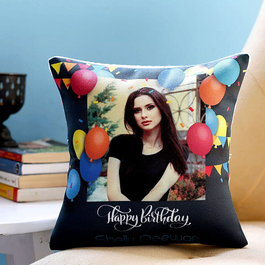Personalised Birthday Balloons Cushion: Personalised Cushions
