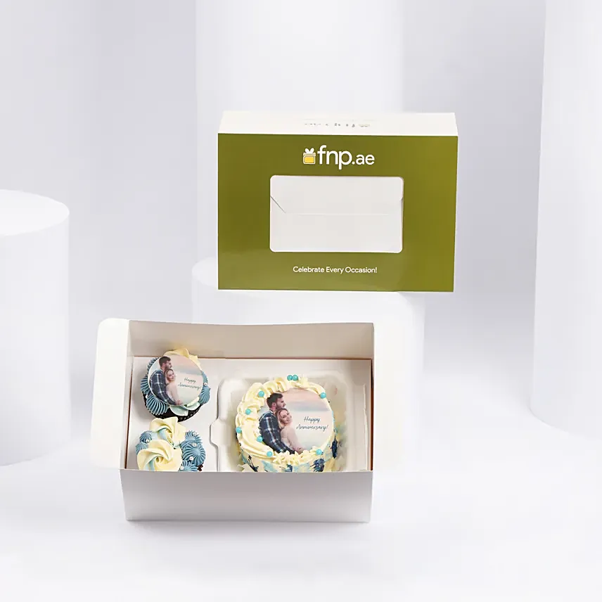 Personalized Bento Cake Box: Christmas Cupcakes Dubai