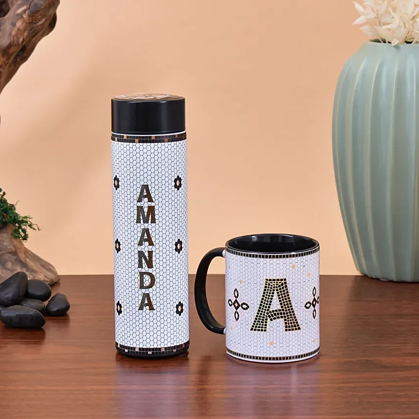 Personalised Mug And Bottle Combo: Drinkware Gifts