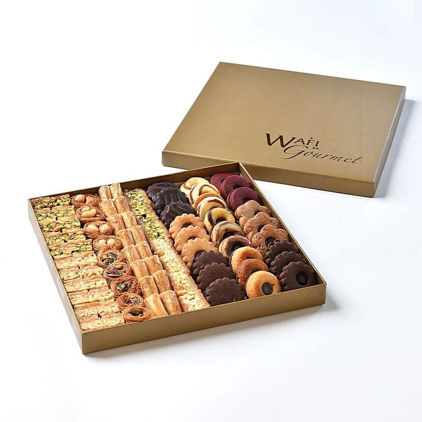 Petit Four and Asoorted Baklava Box Large By Wafi: Cookies in Dubai
