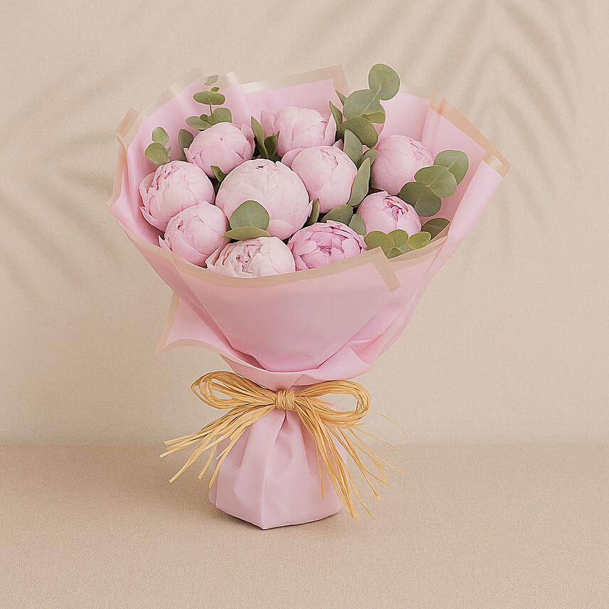 Precious Peonies Bouquet: Wedding Anniversary Gift For Wife