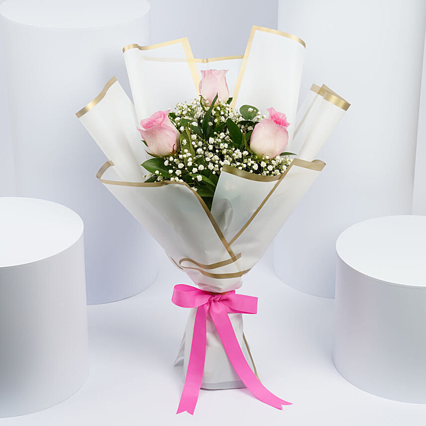 Splendid Pink Rose Bouquet: Pink Rose Bouquets