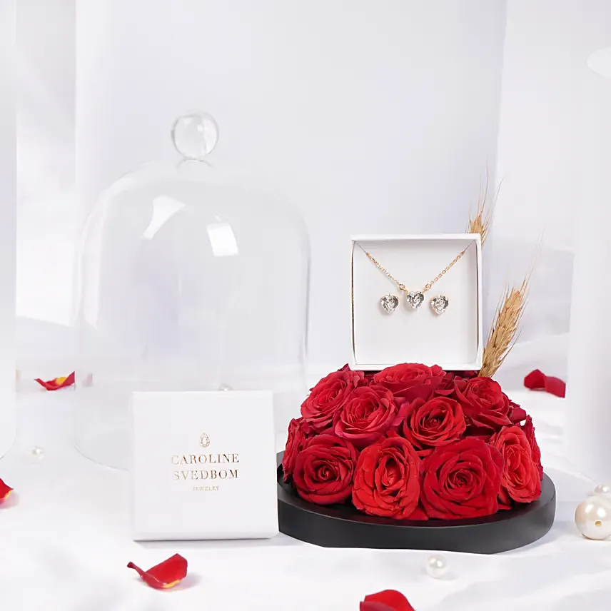 Caroline Svedbom Valentina Heart Swarovski Crystals & Roses