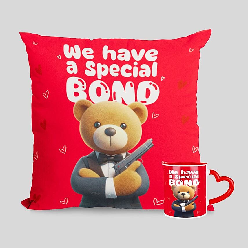 We Have A Special Bond Gift Mug And Cushion: Anniversary Cushions