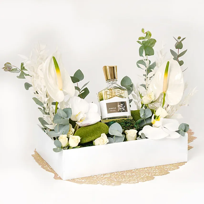 White Beauty with Creed Aventus Perfume For Her: 