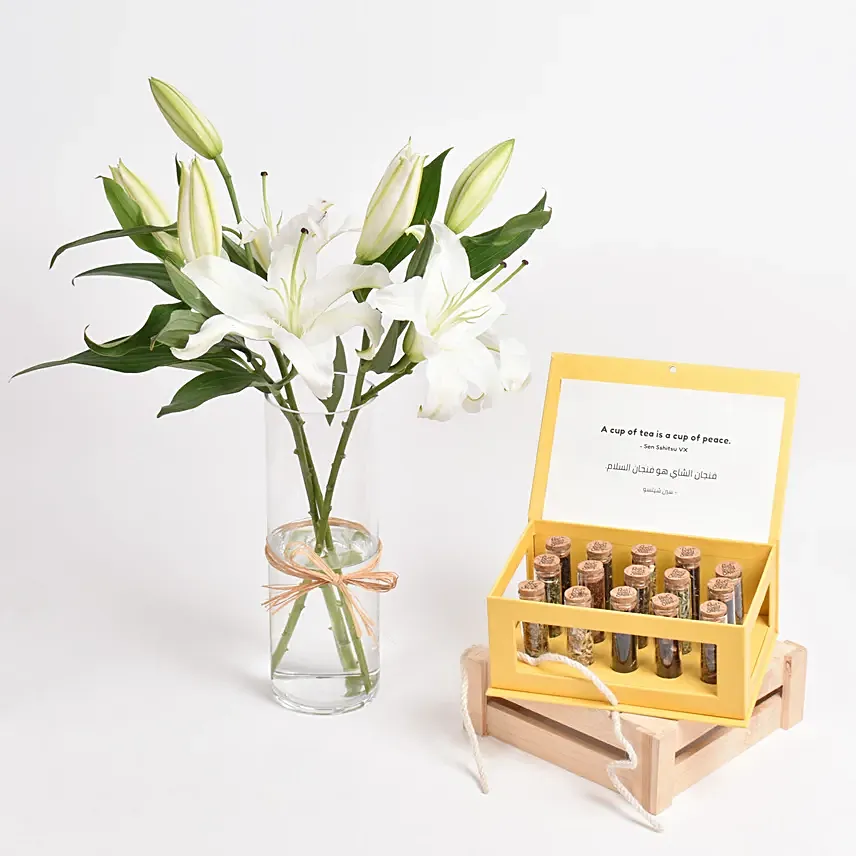 White Liles Beauty and Premium Tea Combo: 