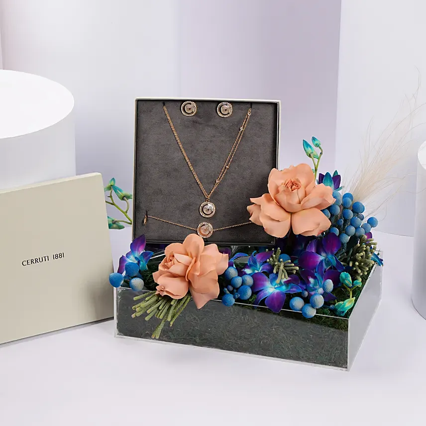 Cerruti 1881 Butterfly MOP Jewelery Gift Set For Her: Jewellery