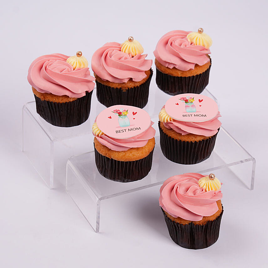 Best Mom Cupcakes 6 Pcs: Mothers Day Cakes