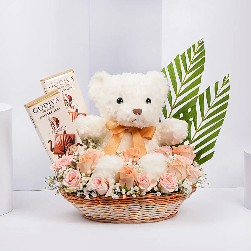 Exquisite Surprise Arrangement with Godiva Chocolates: Birthday Chocolate Box