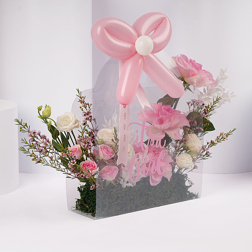 Its a Girl Flower Arrangement: Vase Arrangements