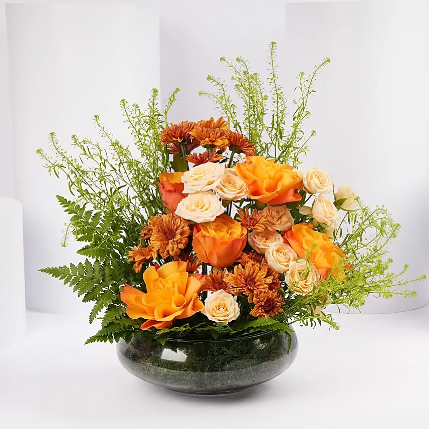 Premium Orange Flower Bowl: New Arrival Gifts in Dubai