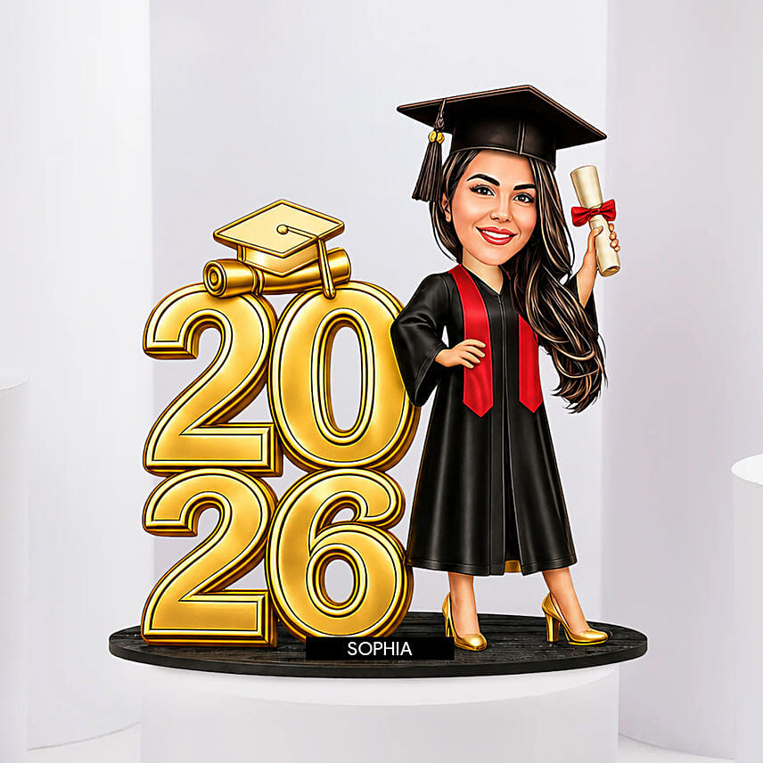 Graduation Caricature Girl 2026 Personalized Gift: Personalised Caricatures
