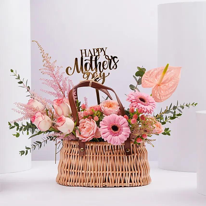 Elegant Flower Basket For Mom: Mother's Day Gifts