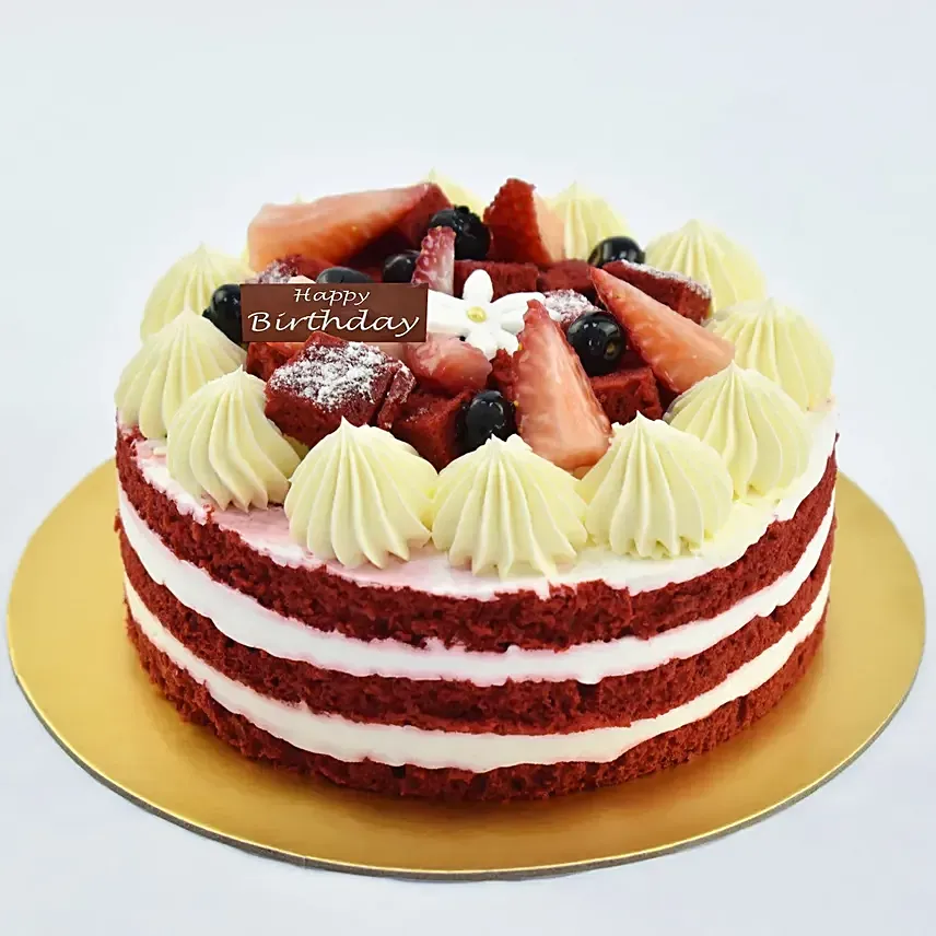 Red Velvet Cake For Birthday: Birthday Cakes