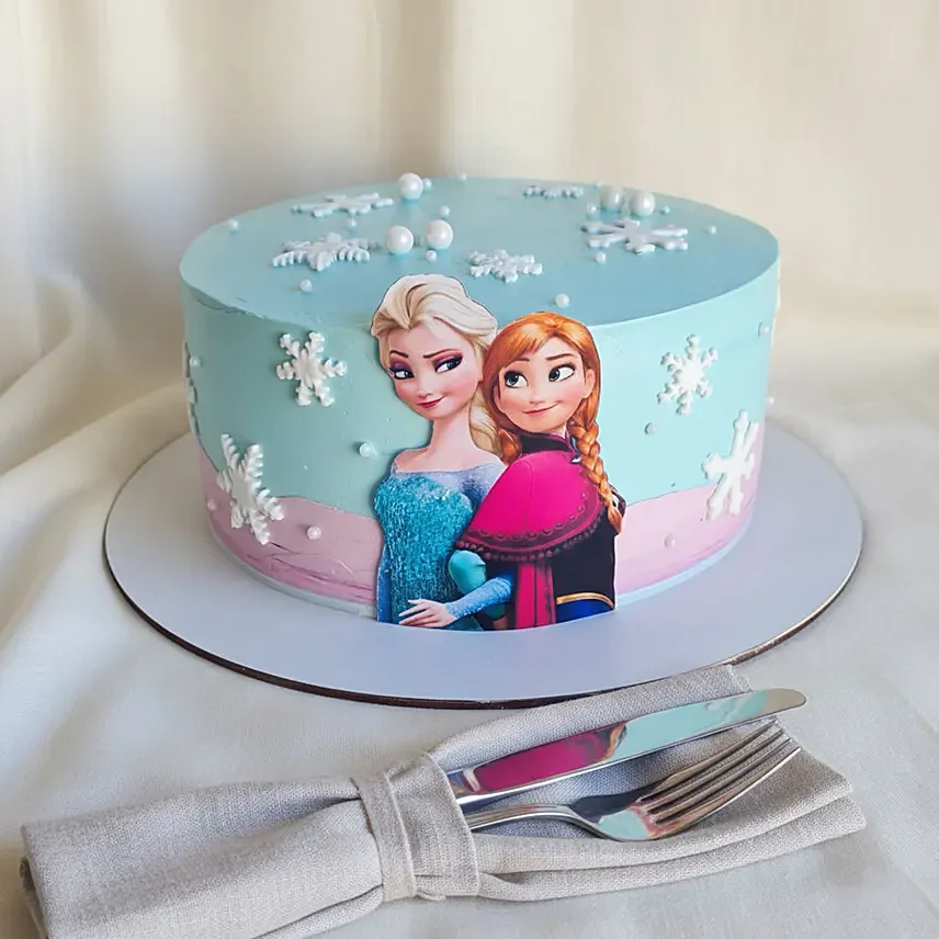 Frozen Princess Theme Chocolate Fudge Cake 1 KG: Princess Cakes