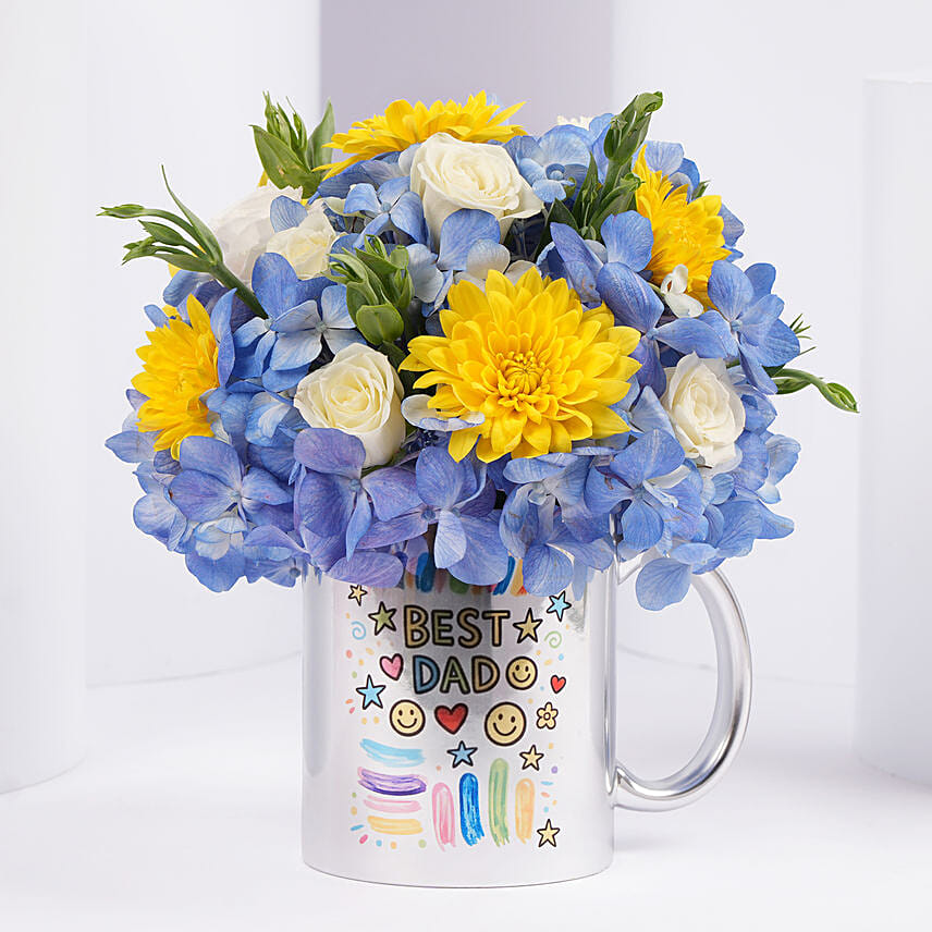 Best Dad Bloom Mug: Father's Day Flowers