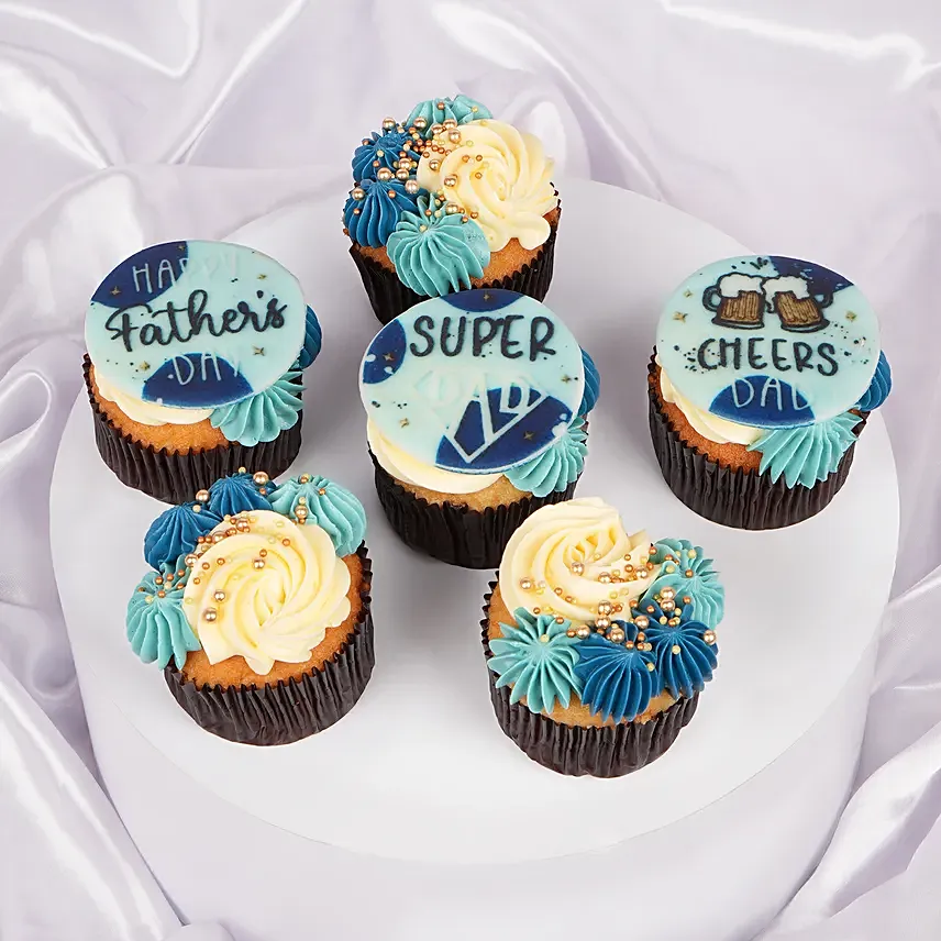 Super Dad Cupcakes Box: Fathers Day Cakes