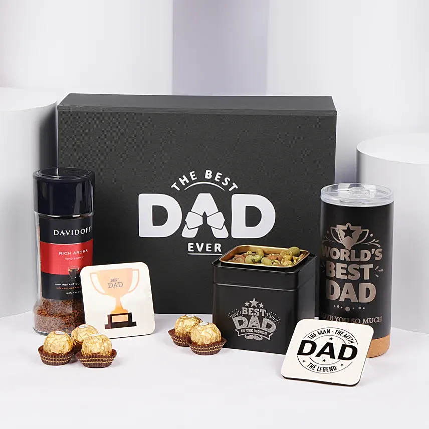 Worlds Best Dad Gourmet Gift Set: Fathers Day Gift Hampers