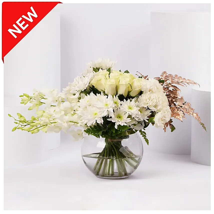 Timeless White Blossom Arrangement