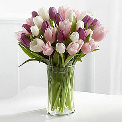 Painted Skies Tulip Bouquet LB: Send Flowers to Lebanon