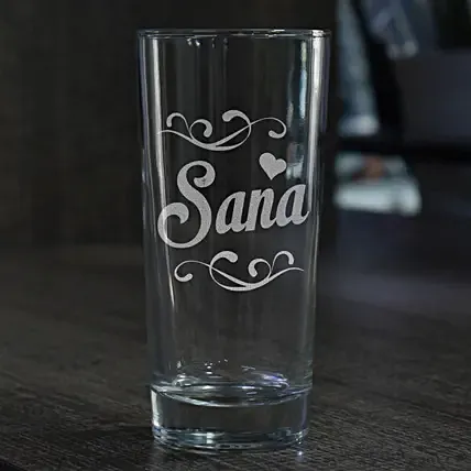 Personalised Engraved Water Glass: Birthday Personalised Gifts