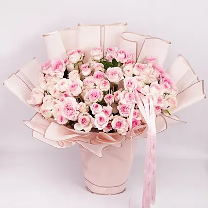 100 Pink Roses Bouquet: Anniversary Gifts to Abu Dhabi