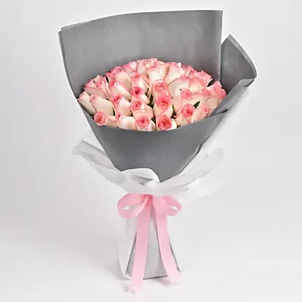 35 Dual Shade Pink Roses Bouquet: Pink Rose Bouquets