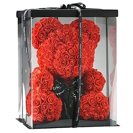 Artificial Red Roses Teddy: Gifts to Umm Al Quwain