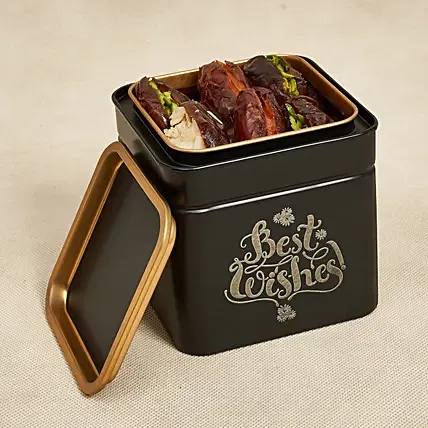 Best Wishes Assorted Dates: Customized Chocolate Box