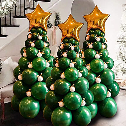 Christmas Tree Shape Balloons Decoration 3 Pcs: Christmas Balloons