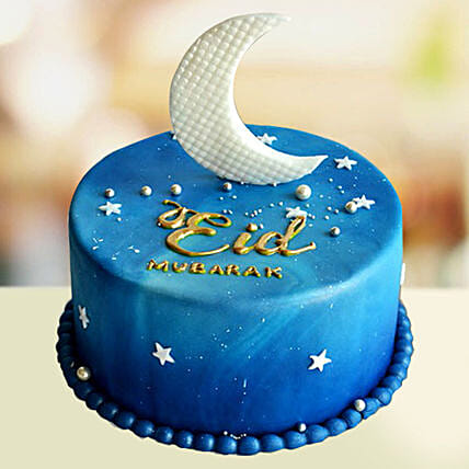 Crescent Design Eid Cake: Eid Gifts 