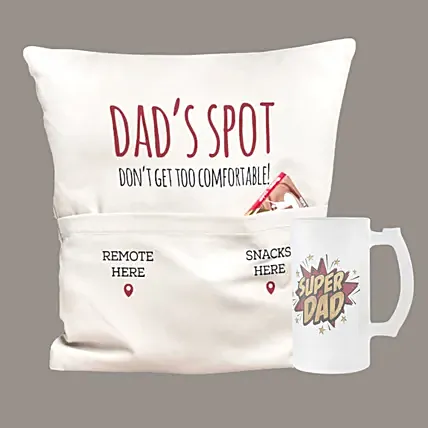Dads Spot Cushion And Beer Mug: 