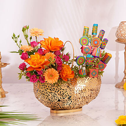 Diwali Magic Bloom: Flowers & Sweets