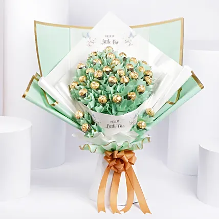 Hello Little One Rochers Bouquet: Ferrero Rocher Chocolates