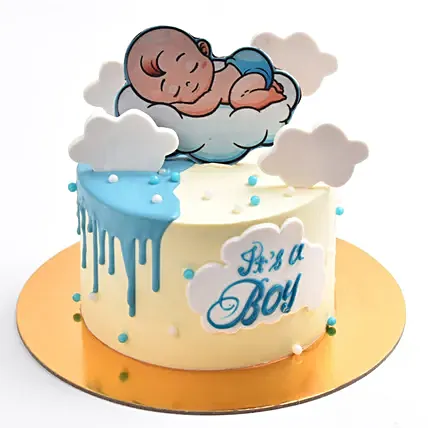 It's a Boy Designer Cake: Newborn Baby Cake