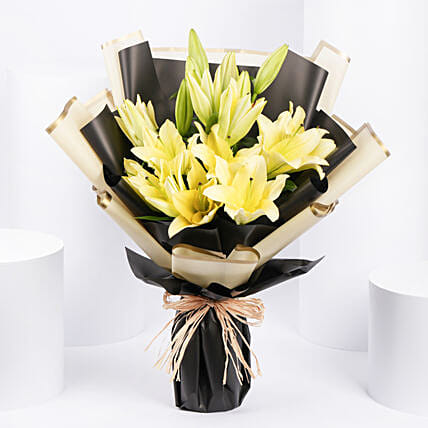 Lilies Pretty As You Are: Yellow Flower Bouquets